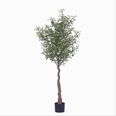 China Artificial Olive Tree Bonsai For Indoor Outdoor Simulation Fake Olive Tree Green Plant Home Decoration High Quality Nordic Style for sale