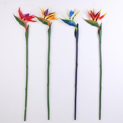 China Hot Sell Real Touch Artificial Flower Rose Strelitzia Reginae Flower PU Artificial Flowers For Centerpieces Decoration For Home Wedding for sale