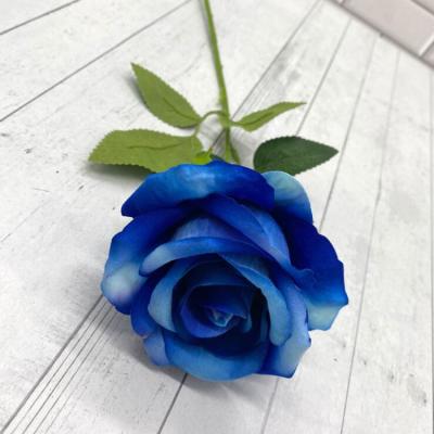 China New Velvet Red Roses Artificial Flowers Natural High Quality Fake Touch Roses Touch Roses Flowers For Wedding Wall Decoration for sale