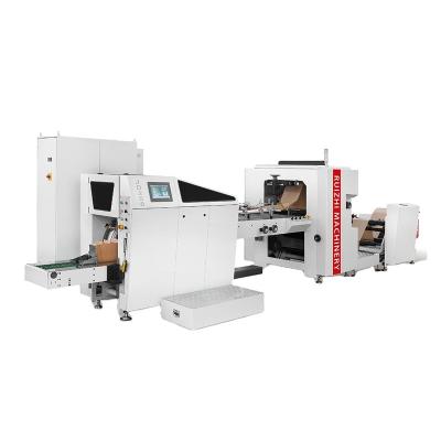 China food & Beverage Factory RZJD-G250J Fully Automatic Paper Bag Makig Machinery Price for sale