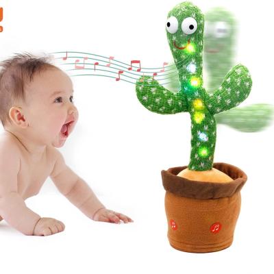 China Wholesale comfortable plush dancing cactus toy with song cacti habla cacti talking artificial cacti baularin toys for sale