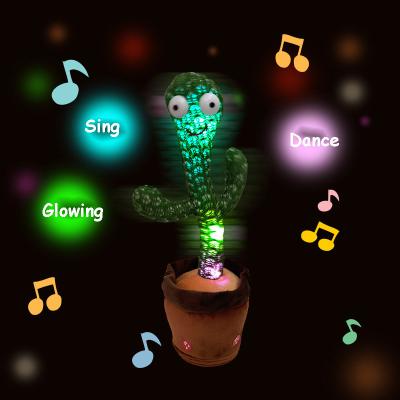 China Cactus Toy Battery USB Version Dancing Toy With English Cactus Plush Comfortable Charging Electronic Toy for sale