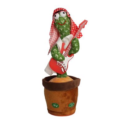 China Comfortable Electronic Shake Cactus Play Song Arabic Guitar Talking Bailarin Dancer Dancing Singing Shaking Cactus Plush Toy for sale