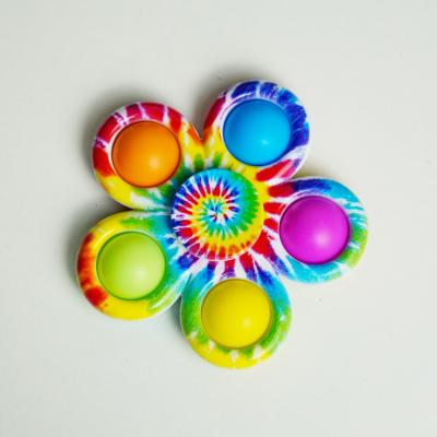 China Eco-Friendly Pressure Relief Push Up Popper Spinner Link Dye Simple Bouncy Person Toys Push Spinners Sensory Bubble Bouncy Snapper Toy Stress Relieve for sale