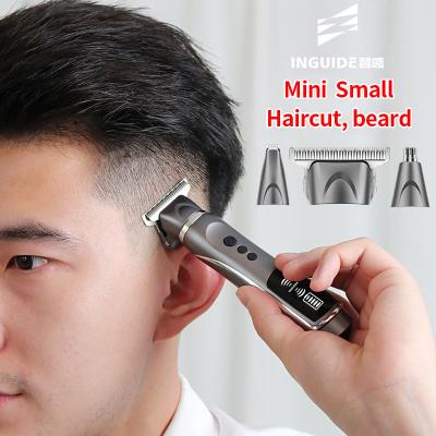 China Hotel INGUIDE 2021 New Metal Hair Trimmer Men's Clippers electric hair trimmer rechargeable professional cutting machine v32 for sale