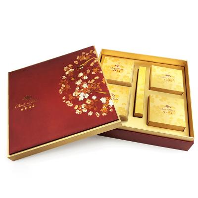 China Moon Cake Box Moon Cake Packaging Recyclable Processing High End Paper Gift Box for sale