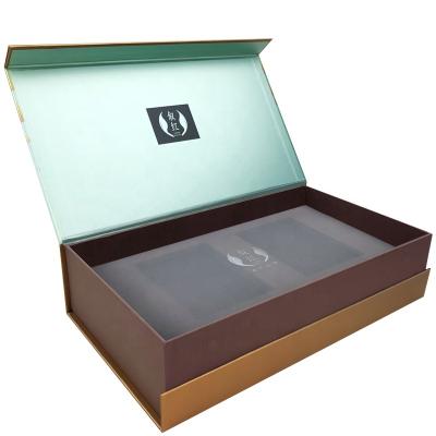 China Tea Packaging Recyclable Luxury Hardcover Book Gift Box Customize Magnetic Flip Book Shaped Box for sale