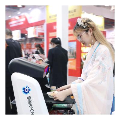 China Smart Hotels Keenon Smart Navigation Fast Food Delivery Robot Server Contactless Restaurant for sale