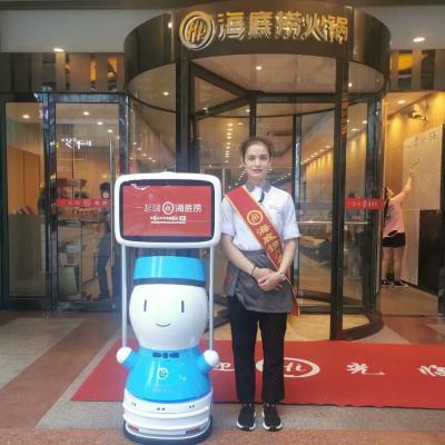 China Custom Keenon Hotels Smart Tour Guide Automatic Guided Advertising Service Small Serving Robot for sale