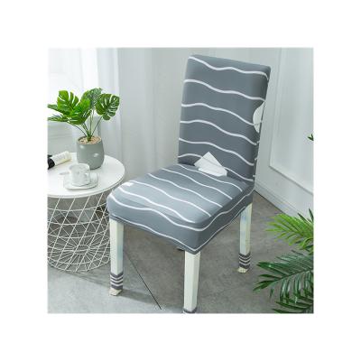 China Factory direct plain simple hotel restaurant printed stretch chair cover for home for sale