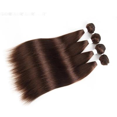 China Brazilian Straight Human Hair Silky Straight Brown Color Hair Extensions Virgin Hair Bundles Weave for sale