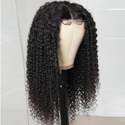 China Curly Kinky Curly 360 Lace Frontal Wigs Pre Plucked Brazilian Virgin Hair Kinky Curly Wigs With Baby Hair Pre Plucked Lace Front Human Hair Wigs for sale