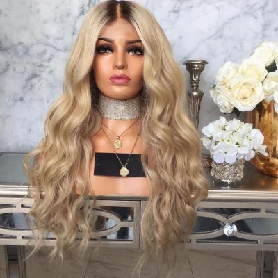 China Loose Wave 13X6 Blonde Lace Front Wigs Human Hair Loose Wave Hair Wigs Pre Plucked Natural Hairline Brazilian Virgin Hair Wigs for sale