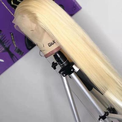 China Straight Hair 613 Blonde Human Hair Wigs Pre Plucked 13x6 Lace Front Wigs Silky Straight Brazilian Hair Glueless Lace Front Wigs For Woman for sale