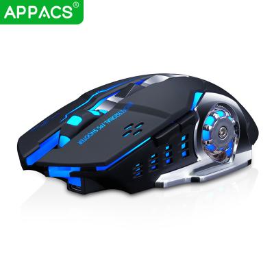 China 4-color Breathing APPACS Breathing Light New 2.4g Mouse 2.4g Lightweight Wireless Rechargeable Luminous Mouse 4 Color for sale