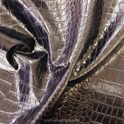 China New China Snakeskin Abrasion-Resistant Embossed PU Leather Synthetic Leather for sale