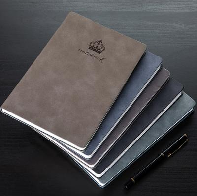 China Custom size spiral embossed leather notebook a5 ring binder for sale