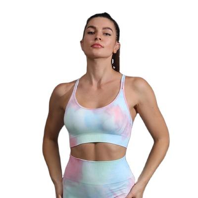 China Padded Breathable Halterneck Women Backless Tank For Ladies Best Criss Sweater Tops Workout Sweat Crop Top for sale