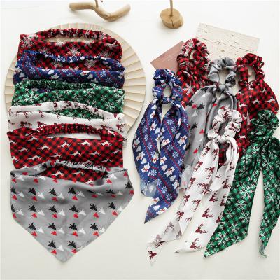 China Christmas Scrunchies High Quality Print Christmas Scrunchies Personalized Triangle Elastic Bandana for sale