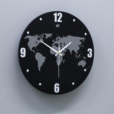 China DecorativeSimple Custom Handmade Antique Style Motion Silent Home Around Nordic Modern MDF Wall Clock For Living Room 2 2 for sale