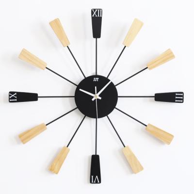 China ODM Art Modern Wooden Creative Simplicity Decorative Wall Clock Reloj De / ODM Wall Clock Peeled for sale