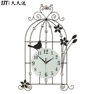 China Europe ODM Birdcage Wall Clock Decorative Reloj De/Modern Outdoor Wall Hanging Garden ODM Wall Clock Peeled for sale