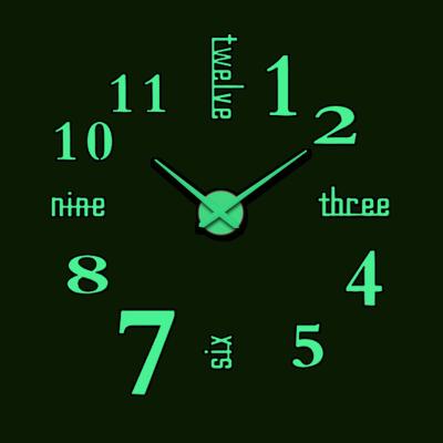 China American Stick Glow-in-the-Dark Acrylic Wall Clock Living Room Wall Clock DIY Style Mute Clock for sale