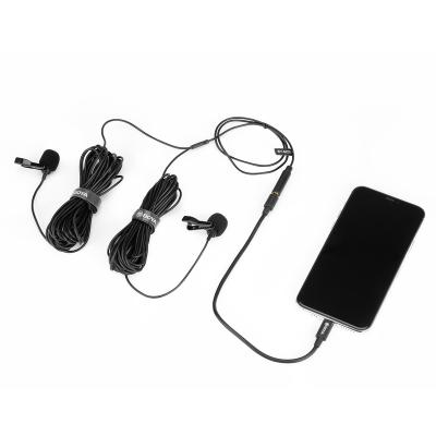 China Other BOYA BY-M2D Professional Digital Portable Dual Lapel Mic Lavalier Microphone With Windshield For IOS Devices for sale