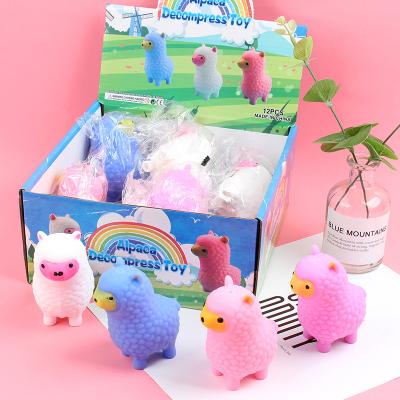 China Relieve stress Beejay hot sale straining pressure reducer toy soft animalTPR ball alpaca soft squishy toy children for sale