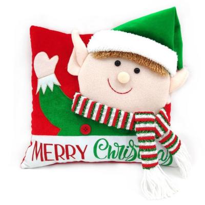 China Plush Cushion Covers Merry Christmas Pillow Stuffed Toy Elf Home Decorative Christmas Plush Pillow for sale