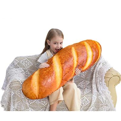 China 60cm Plush Toy Cute Funny Butter Bread Toast Food Cushion Decoration Home Tile Stuffed Plush 3D Simulation Bread Shape Pillow for sale