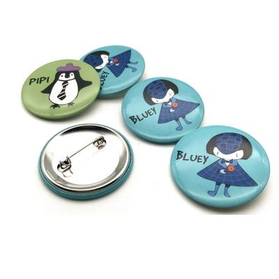 China Fashion Custom Logo Pin Round Shape Tin Button Badge for sale