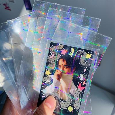 China Eco-Friendly Card Protector Little Stars Laser Flashing Card Sleeves for YGO Card Holder Holographic Foil Protective for sale