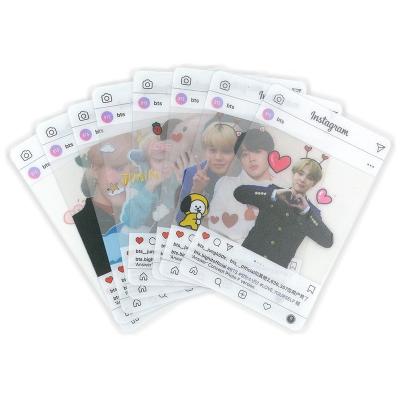 China Souvenir Gifts Custom PVC clear Ins small card Waterproof card 3 inch transparent PVC kpop photocard for sale