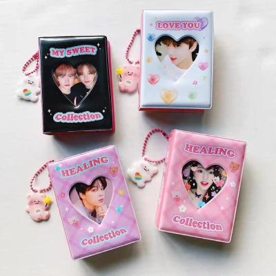 China Collection kpop album Hollow out love style transparent photocard holder kpop photocard binder custom mini binder collect book for sale