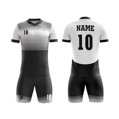 China Sets Wholesale Custom Design Football Logo Printing Soccer Wear World Custom Uniform Cup Soccer Sets for sale