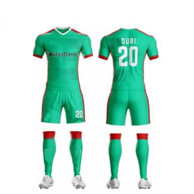 China Wholesale Sublimated Mens New Football Wear Sets Custom Soccer Jersey Kit for sale