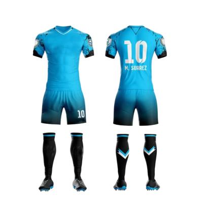 China Sets Sublimated Mens Soccer Wears Soccer Jersey Set Custom Soccer Kits Jersey Soccer Uniform for sale