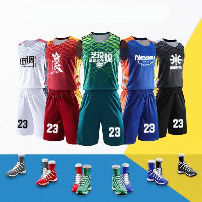 China Adult Team Training Basketball Wear Cheap Kids Basketball Shirt Wholesale High Quality Plus Size Football Uniforms for sale