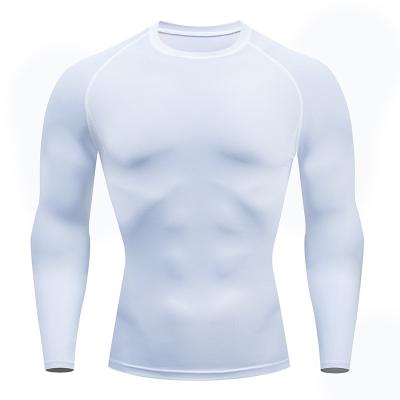 China Hot Sale Men Breathable Wholesale Shirt Long Sleeve Workout Clothes Fitness Wear for sale