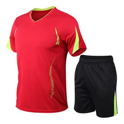 China Men Summer Breathable Sportswear Outfits Multi Set Sizes T Shirt Shorts for sale