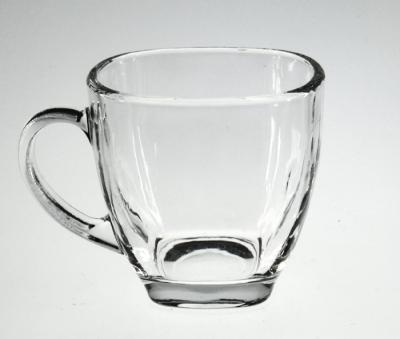 China 5oz 150ml Size Coffee Cup Viable Medium Glass Coffee Mug Glass Coffee Mug With Handle for sale