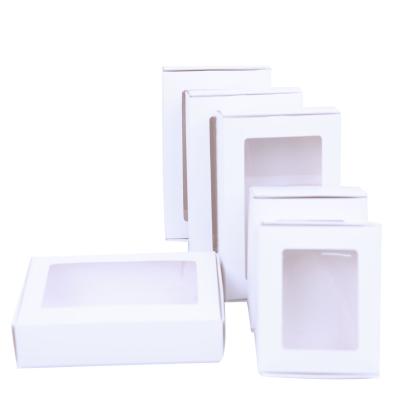 China Recyclable Custom Paper Cardboard Box With Clear PVC Window Packaging Gift Box for sale