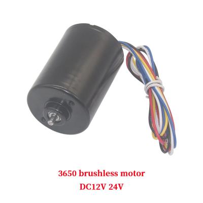 China Car 3650 Brushless DC Motor 6V 12v 24V Long Life Brushless Motor , Motor Inductive Positive And Negative Speed ​​Regulation for sale