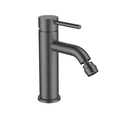 China Popular Gray Metered Faucets Deck Mounted Single Handle Bathroom Toilet Brass WC Faucet for sale