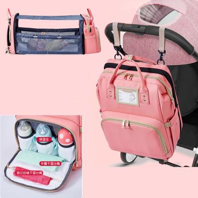 China With Anti Theft USB Charger Diaper Bag Waterproof Backpack With Stroller Strap Nurse Diaper Nappy Bag With Changing Pad for sale