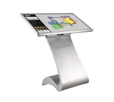 China Cash register floor stand + tempered glass metal touch screen coffee table touch screen kiosk touch screen table for sale