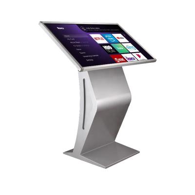 China Indoor Floor Stand 50 Inch Touch Kiosk Interactive Screen Monitor With Windows OS 128G SSD for sale