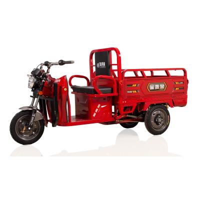 China Red Electric Cargo 3 Wheel Electric Tricycle Cargo Truck Truck Tricycle Cargo For Small Business for sale