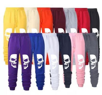 China Anti-pilling 2022 Running Jogging Pants Men Crop Skull Skeleton Graphic Print Joggers Sweatpants Long Pants Sport Training Pants for sale